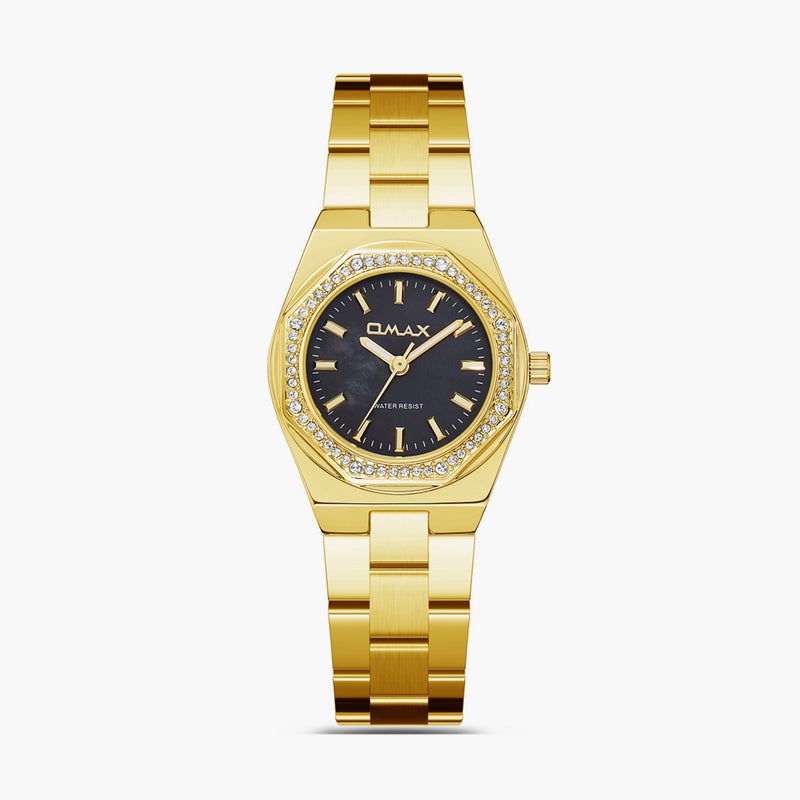 OMAX Gold Analog Metal Strap Watch for Women - Image 1